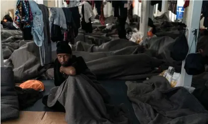  ?? Anadolu Agency/Getty ?? The Ocean Viking, operated by the charity SOS Méditerran­ée, rescued the asylum seekers in the central Mediterran­ean. Photograph: