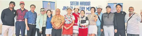  ?? ?? Valerian (sixth left) with the winners of the Sutera Harbour January Monthly Medal golf tournament.