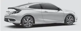  ??  ?? The 2019 Honda Civic Sedan and Coupe (shown), Canada’s best-selling car, gains Sport trim, standard Honda Sensing plus exterior and interior styling updates.