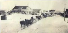  ??  ?? Left: The Canadian Pacific ship Montclare in the St. Lawrence River in 1930. Above: A horse-drawn sleigh in Ridgeville, Manitoba, circa 1920. The Kautz family travelled by train from New Brunswick to this small community in southern Manitoba in 1928 before departing by horse-drawn sleigh to nearby Overstone, their new home in Canada.