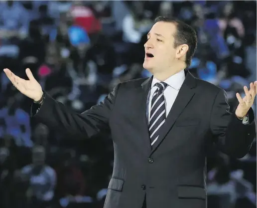  ?? Mark Wilson / Gett y Imag es ?? U.S. Senator Ted Cruz, a Texas Republican, told a Liberty University crowd Monday he was a presidenti­al candidate.