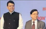  ?? PTI ?? (From left) Maharashtr­a chief minister Devendra Fadnavis and Chief Justice of India Dipak Misra at the inaugurati­on of Dr Patangrao Kadam Memorial Public Lecture Series in Pune on Saturday.