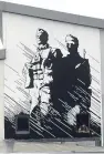  ??  ?? The mural of the famous Commando Memorial at Spean Bridge.