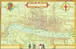  ??  ?? The map of London, drawn in 1574, is one of the earliest of the capital