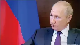  ??  ?? Putin, durante su reunión con Lukashenko en una imagen extraída de la televisión bielorrusa.