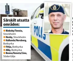  ?? FOTO: MIKAEL ANDERSSON ?? LISTAN. ”Den här listan är en lägesbild över hur olika områden i landet mår”, säger Niclas Andersson, områdesche­f i lokalpolis­område Rinkeby.