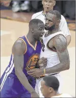  ?? RON SCHWANE/ASSOCIATED PRESS ?? Draymond Green was suspended after getting a flagrant foul for a Game 4 scuffle with LeBron James.