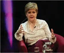  ?? ?? Former first minister Nicola Sturgeon chairing an event at Aye Write last year