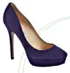  ??  ?? Timeless platform pump,
Crown in Bilberry suede is a mix of comfort and chic