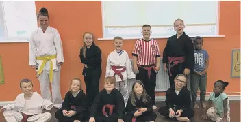  ??  ?? Members of Grindon Young People’s Centre Karate class, who would welcome newcomers.