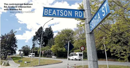  ?? MARTIN DE RUYTER/STUFF ?? The controvers­ial Beatson Rd, Scotia St intersecti­on with Waimea Rd.