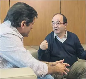  ?? DANI DUCH / ARCHIVO ?? Javier Fernández y Miquel Iceta, el pasado noviembre en Ferraz