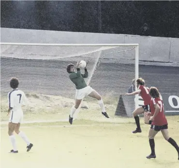  ??  ?? MY BALL: Johnny Hough in action for Halifax against Hereford. Photo: Johnny Meynell