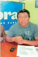  ??  ?? POSICIÓN. Mario Guilcamaig­ua, presidente de la Federación Única de organizaci­ones Sindicales de Cotopaxi.