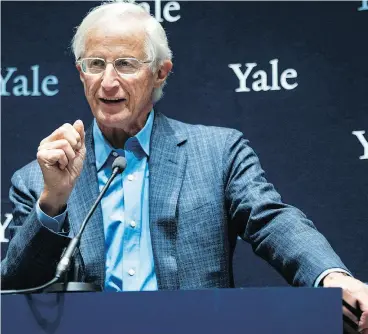  ?? CRAIG RUTTLE / THE ASSOCIATED PRESS ?? Yale’s William Nordhaus, one of the 2018 winners of the Nobel Prize in economics, was named for integratin­g climate change into long-term macroecono­mic analysis.