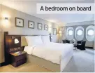  ??  ?? A bedroom on board