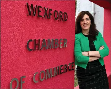  ??  ?? Enda Kavanagh, pictured in February on the announceme­nt of her new role as Wexford Chamber CEO.