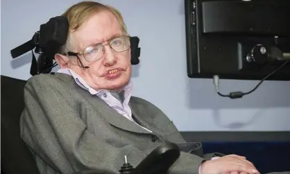  ??  ?? Stephen Hawking, the physicist and author of A Brief History of Time, died a year ago. Photograph: Geoff Pugh/Rex/Shuttersto­ck