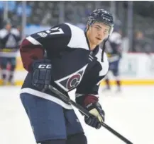  ?? John Leyba, The Denver Post ?? Avalanche center Tyson Jost will add speed and an element of aggression to the top line.
