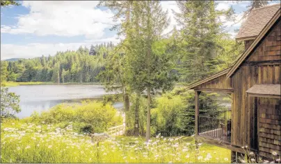  ?? SUBMITTED PHOTO ?? The Cottages on Salt Spring Island overlook Bullock Lake.