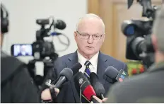  ?? DON HEALY/REGINA LEADER-POST ?? Saskatchew­an Agricultur­e Minister Lyle Stewart says the federal government could impose a $1.05 billion tariff against the U.S. if it doesn’t repeal COOL rules in a Senate vote Wednesday.