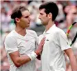  ??  ?? Nadal and Djokovic