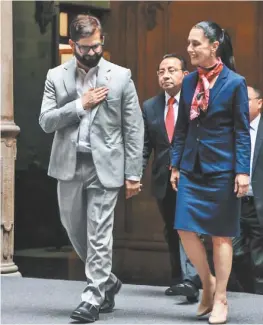  ?? ESPECIAL ?? El presidente chileno luego de visitar el Senado.