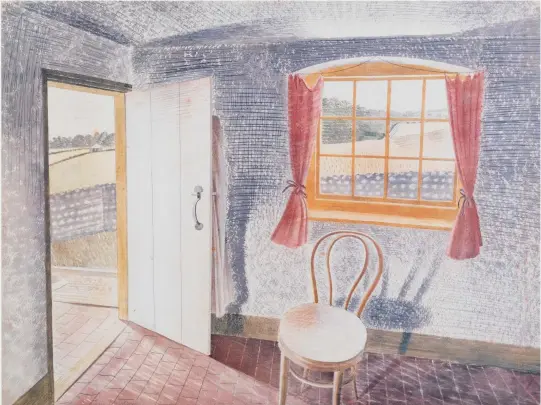  ??  ?? Interior at Furlongs (1939) (colour litho) Eric Ravilious (1903–42)
