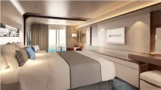  ?? ?? Le Commandant Charcot features 123 ambient suites and staterooms.