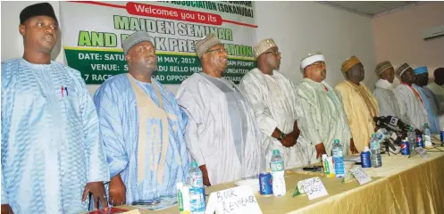  ?? Photo: Shehu Goro ?? SOKAMUDA members during their maiden seminar and book presentati­on of Southern Kaduna Muslim Ummah Developmen­t Associatio­n in Kaduna yesterday.