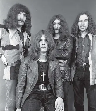  ??  ?? Black Sabbath 1970. Eine der einflussre­ichsten Bands aller Zeiten begründete mit ihrem Debütalbum das Fach des Heavy Metal maßgeblich mit.