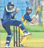  ?? PTI ?? ■ Tamil Nadu captain Dinesh Karthik scored 95 against Services.