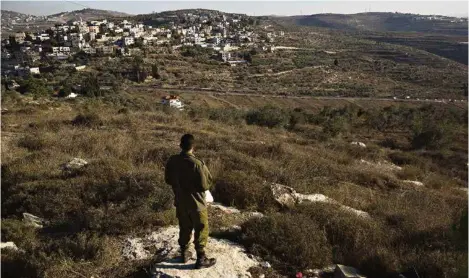  ?? (AMIR LEVY/GETTY IMAGES) ?? La colonie israélienn­e de Kedumim, dans le nord de la Cisjordani­e. Aujourd’hui, près de 700 000 colons sont établis au-delà des frontières d’Israël reconnues par la communauté internatio­nale.