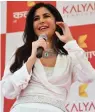  ?? — AFP ?? Actress Katrina Kaif speaks to her fans as she attends an event in Guwahati on Sunday.