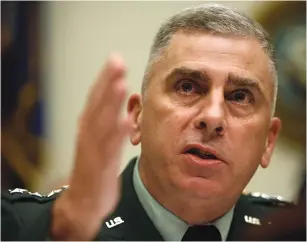  ?? (Reuters) ?? GEN. JOHN ABIZAID, during his time as commander of the US Central Command, testifying before the House Armed Services Committee in 2006.