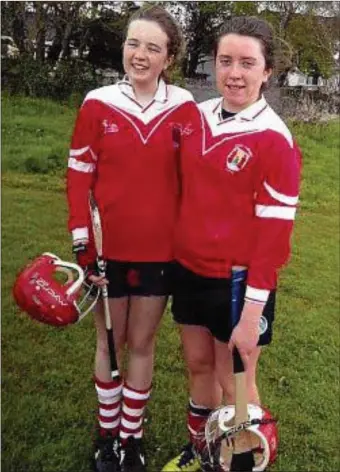  ??  ?? Roisin Foley and Mairead O’Sullivan who played in the Cork A camogie team at the inter-county blitz in Ennis recently.