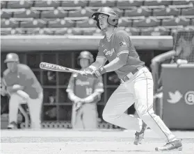  ?? University of Houston Athletics ?? Tyler Bielamowic­z, whose role entering the season was as a reliever, proved to wield too productive a bat to keep out of the UH lineup.