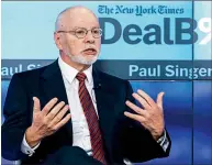  ??  ?? BUITRE. Paul Singer le ganó el juicio a la Argentina en 2014. No participa de la negociació­n actual.