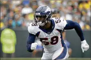  ?? MIKE ROEMER / AP ?? The Denver Broncos have exercised star linebacker Von Miller’s 2021 option. The move engages the final season of the six-year, $114.5 million contract signed after his Super Bowl 50 MVP performanc­e.