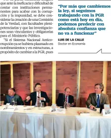  ??  ?? Durante la presentaci­ón del libro ¿Y ahora qué? México Ante el 2018, analistas dialogaron sobre el avance del Sistema Nacional Anticorrup­ción.