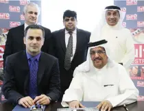  ??  ?? HCE Managing Director Jubran Abdulrahma­n and BIA Chairman Darwish Al-Mannai with senior executives.