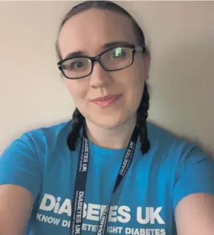  ??  ?? Sarah Mather, 25, from Widnes, won the North West Supporting Others Award at Diabetes UK’s 2020b Inspire Awards