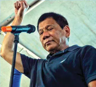  ??  ?? President Rodrigo Duterte ( Photo from Rody Duterte Facebook page.)