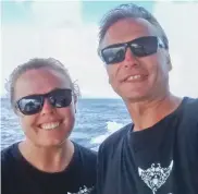  ??  ?? Ocean Ventures Fiji owners and operators Sara Carlson and Matthew Norman in Natewa Bay, Savusavu on June 8, 2020