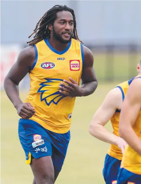  ?? Picture: AAP IMAGE ?? Having the likes of West Coast star Nic Naitanui on the Coast can only enhance the game in southeast Queensland.