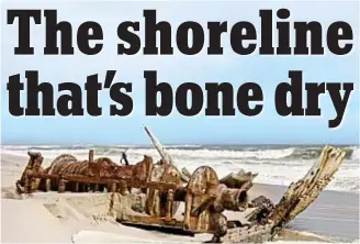  ??  ?? Nautical graveyard: A shipwreck on Namibia’s Skeleton Coast