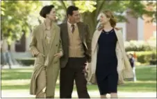  ?? THE ASSOCIATED PRESS ?? This image released by Annapurna Pictures shows Rebecca Hall as Elizabeth Marston, from left, Luke Evans as Dr. William Marston and Bella Heathcote as Olive Byrne in “Professor Marston and the Wonder Women.”