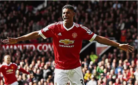  ??  ?? Every man for himself: Marcus Rashford has played more for Manchester United but Anthony Martial (below), with four goals, has scored a goal more than his teammate. — Reuters/AFP