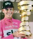  ?? Foto: ?? Nicht alles, was glänzt, ist Gold. Ob Chris Froome die Giro Trophäe behalten darf, wird bald die Welt Antidoping Agentur Wada entscheide­n.
