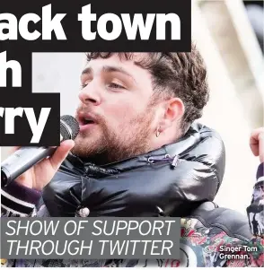  ??  ?? Singer Tom Grennan.